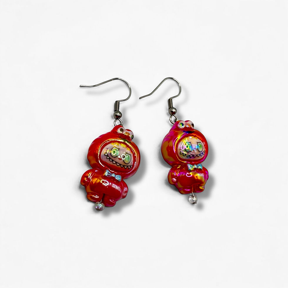 Miniaturbild: Labubu Elmo Character Earrings