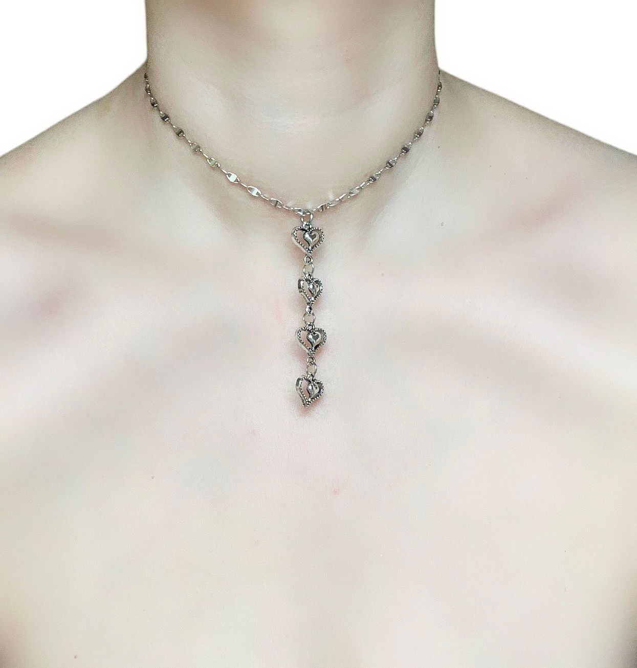 Heart Drop Chained Choker