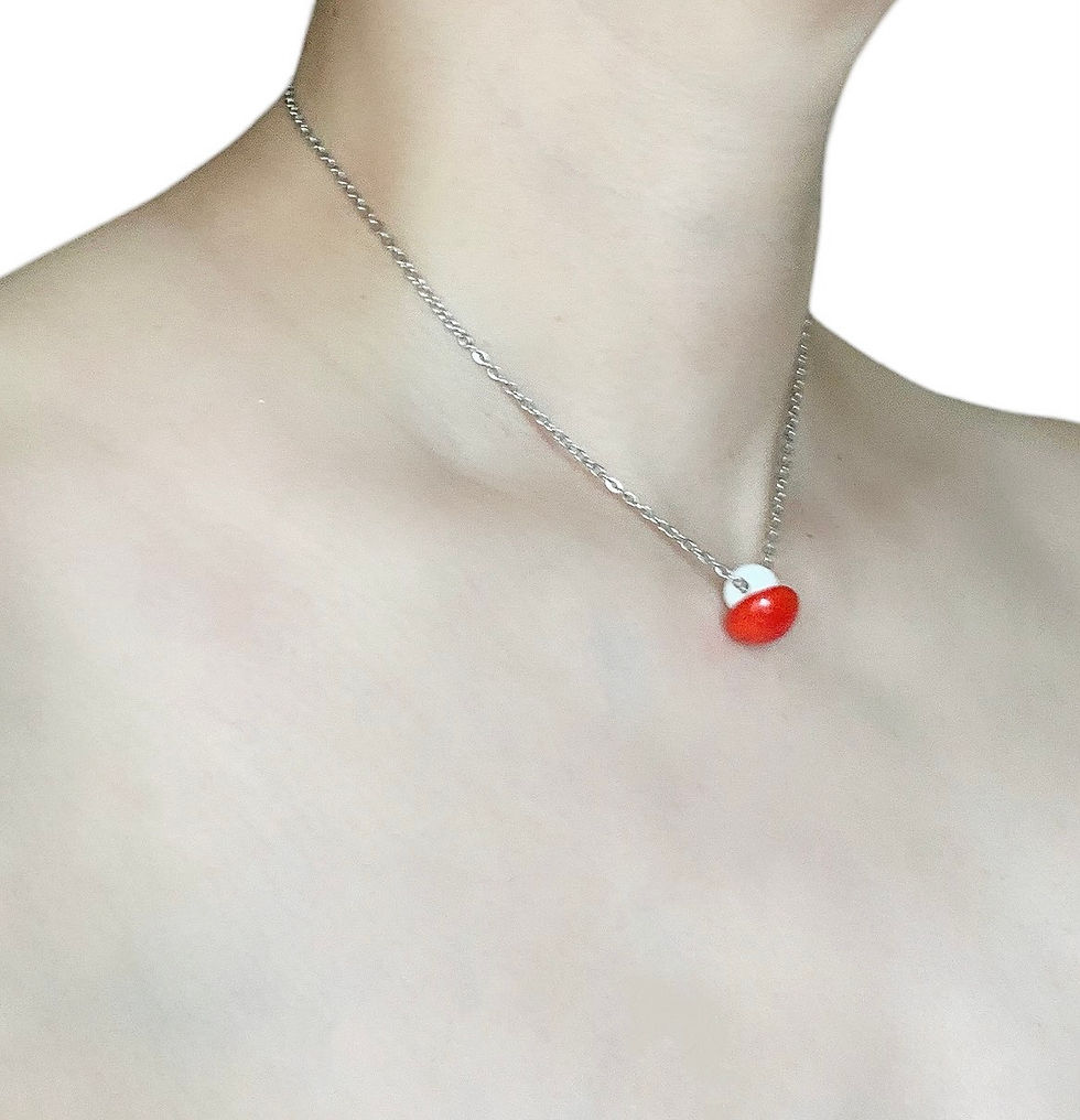 Miniatyrbild: Red Cap Mushroom Necklace 