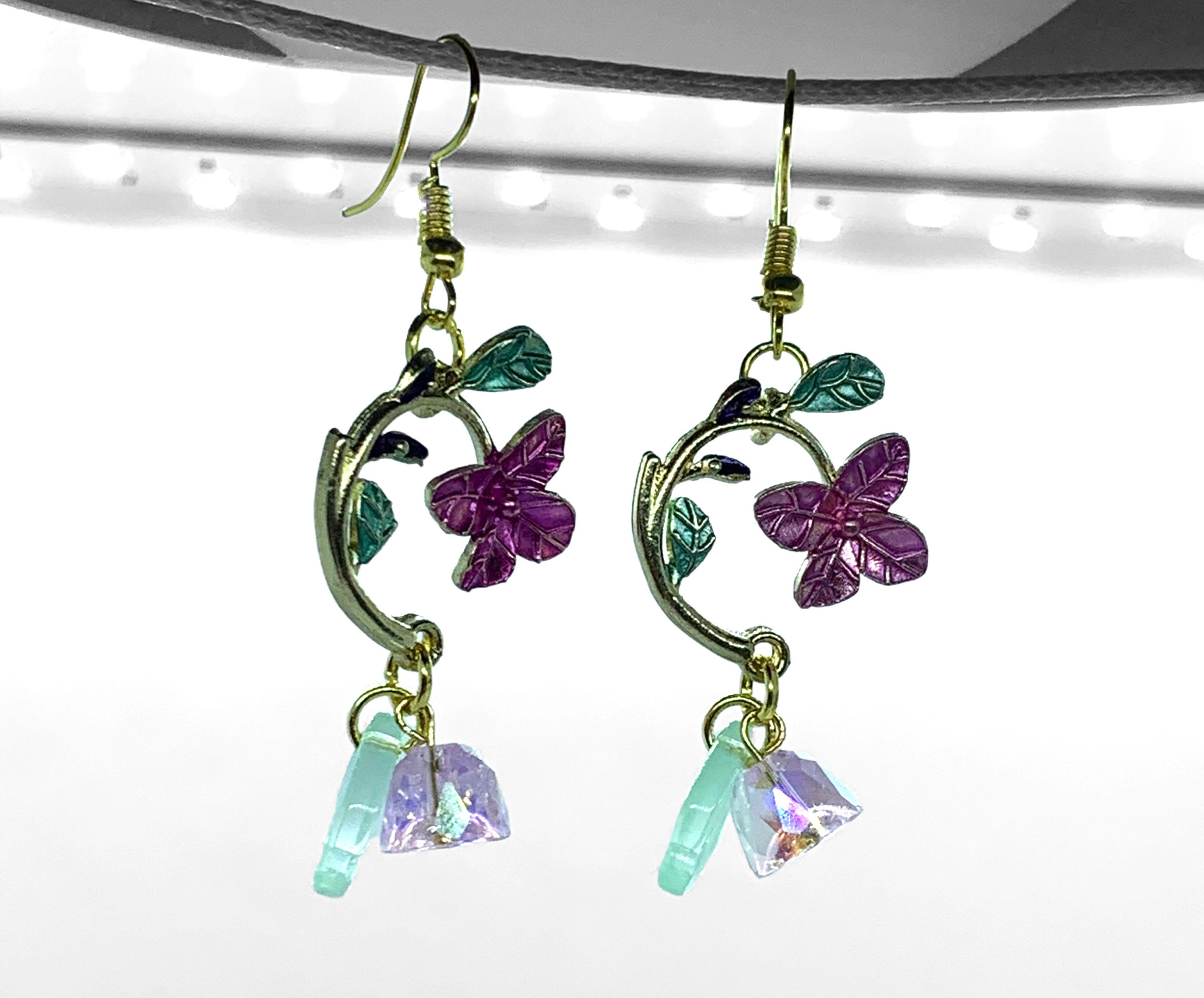 Botanical Earrings - Gold Plated Hooks