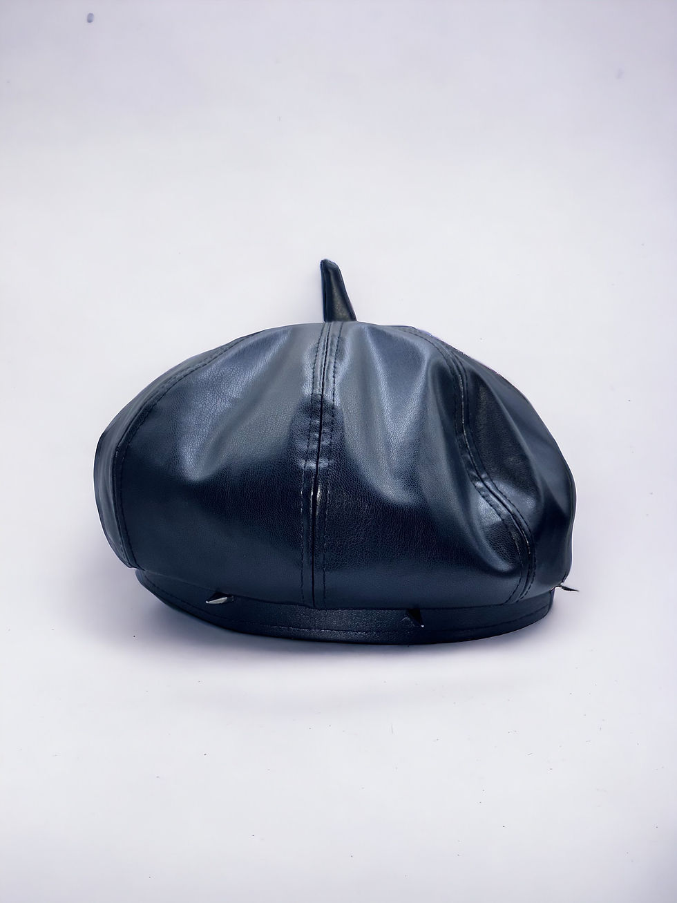 Miniature : The Silver Spiked PU Leather Cap