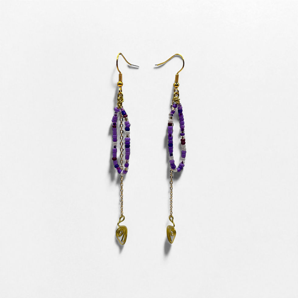 Miniature : Amethyst Drift Beaded Earrings