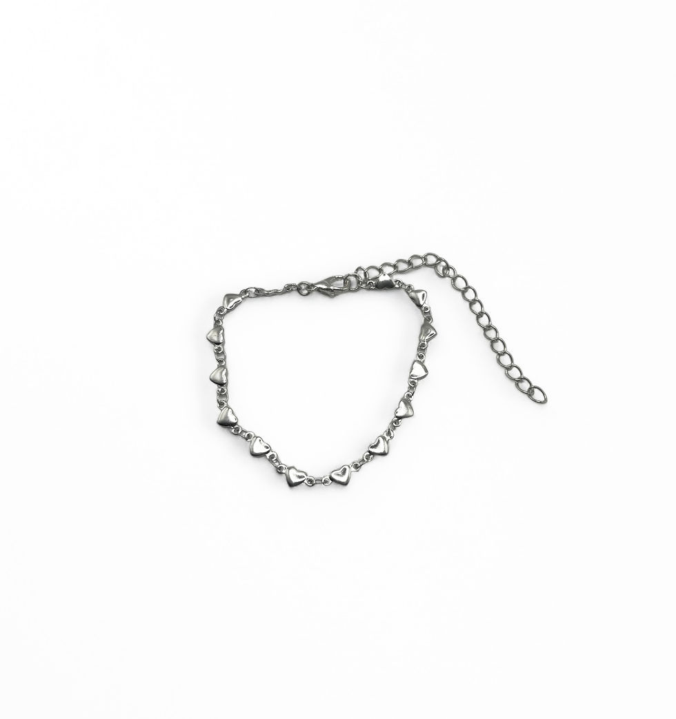 Miniatyrbild: Stainless Steel Heart Link Chain Bracelet