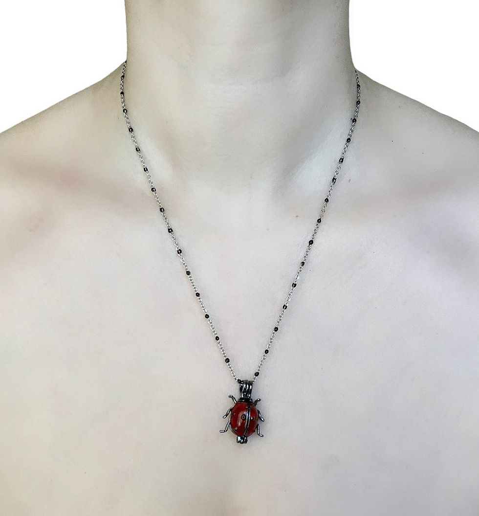 Miniatura: Lady Bird Necklace with secret compartment 