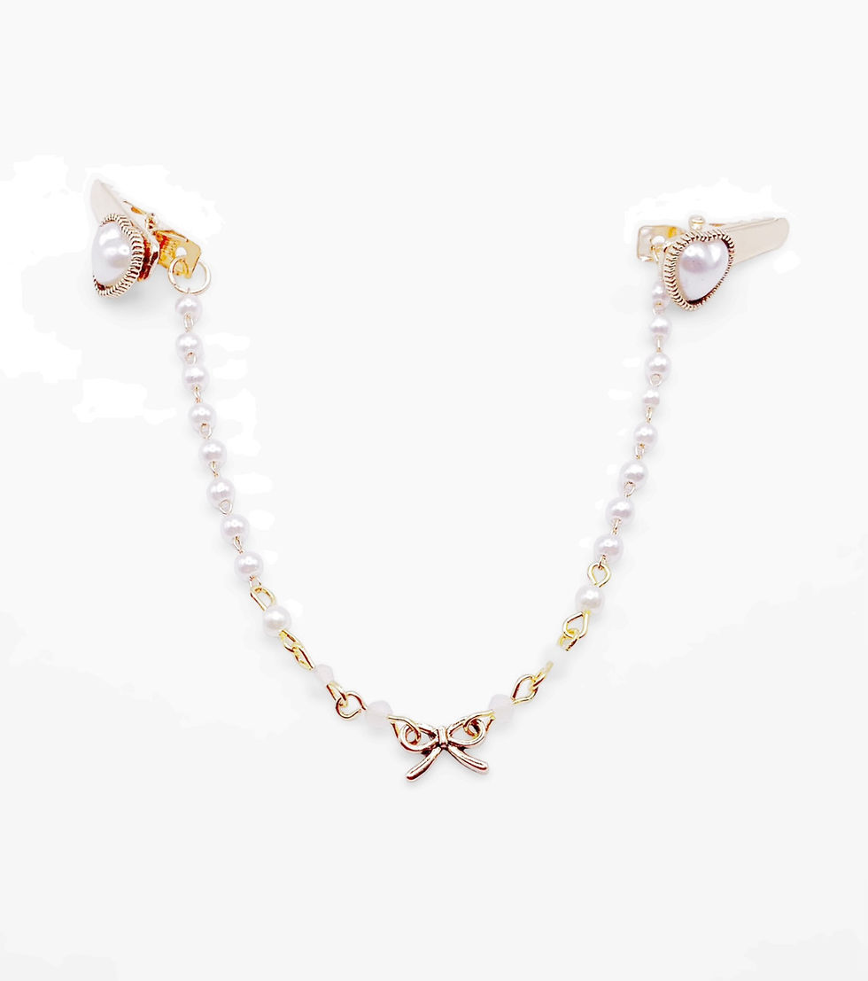 Linked Bow Hair Clips