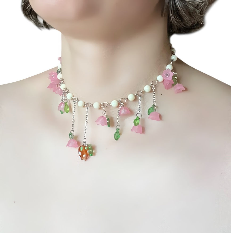 Miniatura: Strawberry Blossom Garden Choker