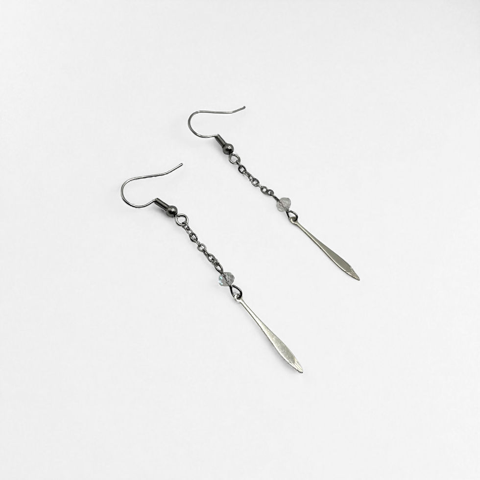 Miniaturbild: Silver Dagger Drop Earrings