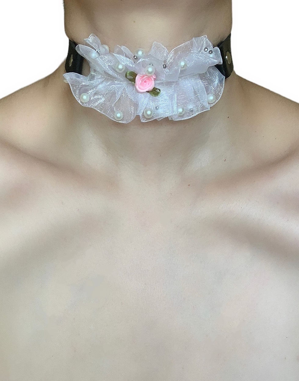 Miniatyrbild: Pearl Rose Harness Choker