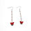 Thumbnail: The Crimson Butterfly Drop Earrings