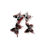 Thumbnail: The Crimson Rose Butterfly Hair Clips - 4 in set