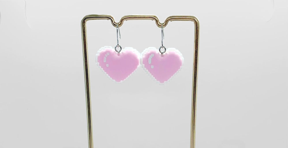 Cartoon Heart Earrings 
