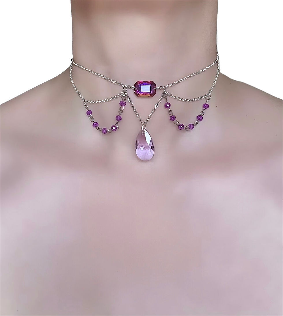 Miniaturbild: Amethyst Drop Choker