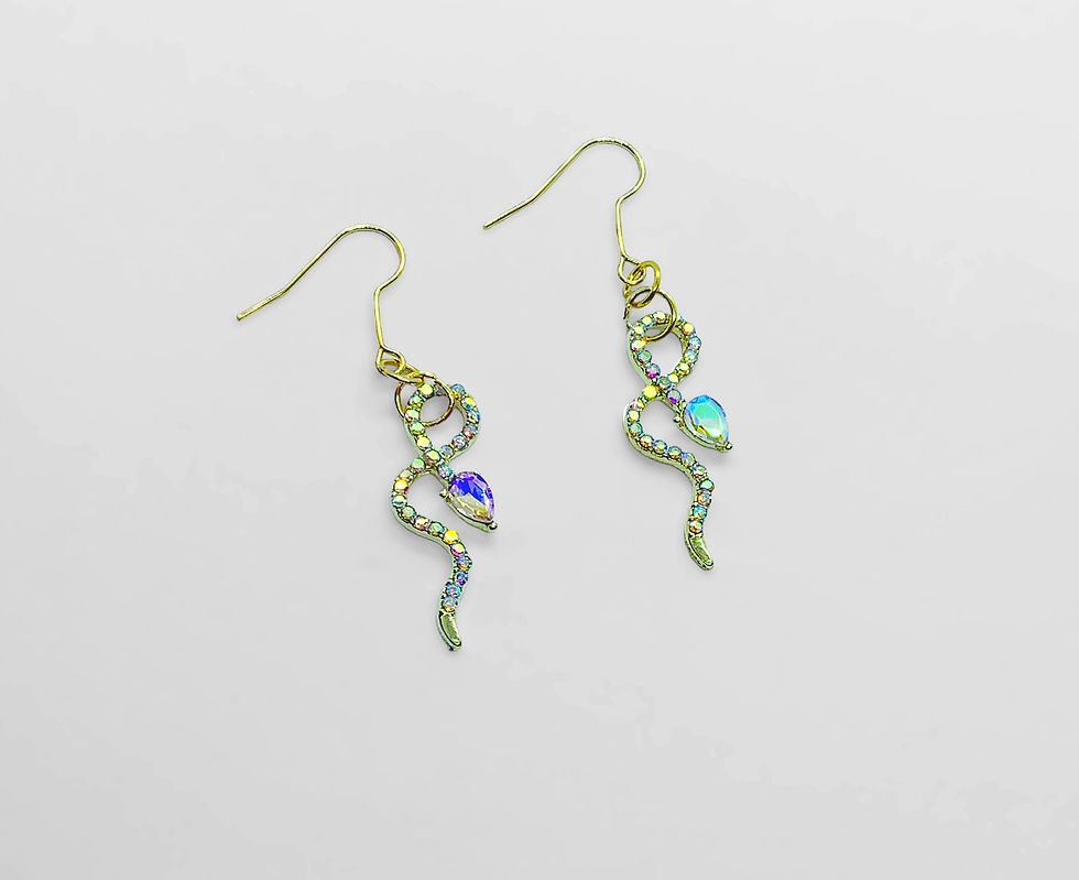 Miniatyrbild: Rhinestone Snake Earrings 