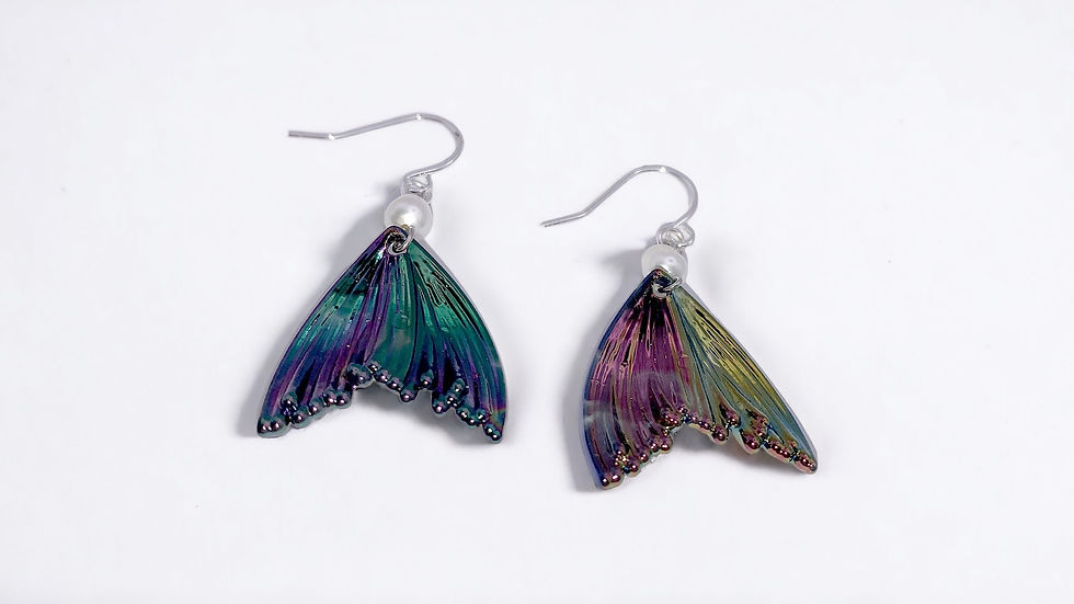 Miniatura: Petrol Mermaid Tail Earrings
