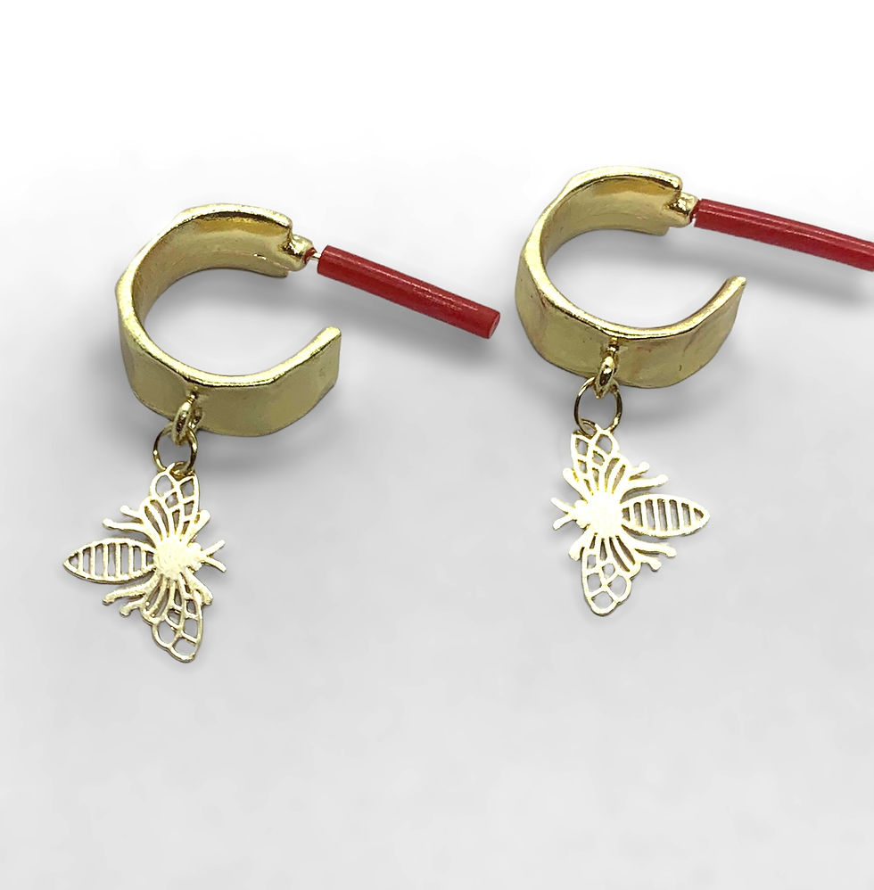 Miniatura: Bee Hoop Earrings 