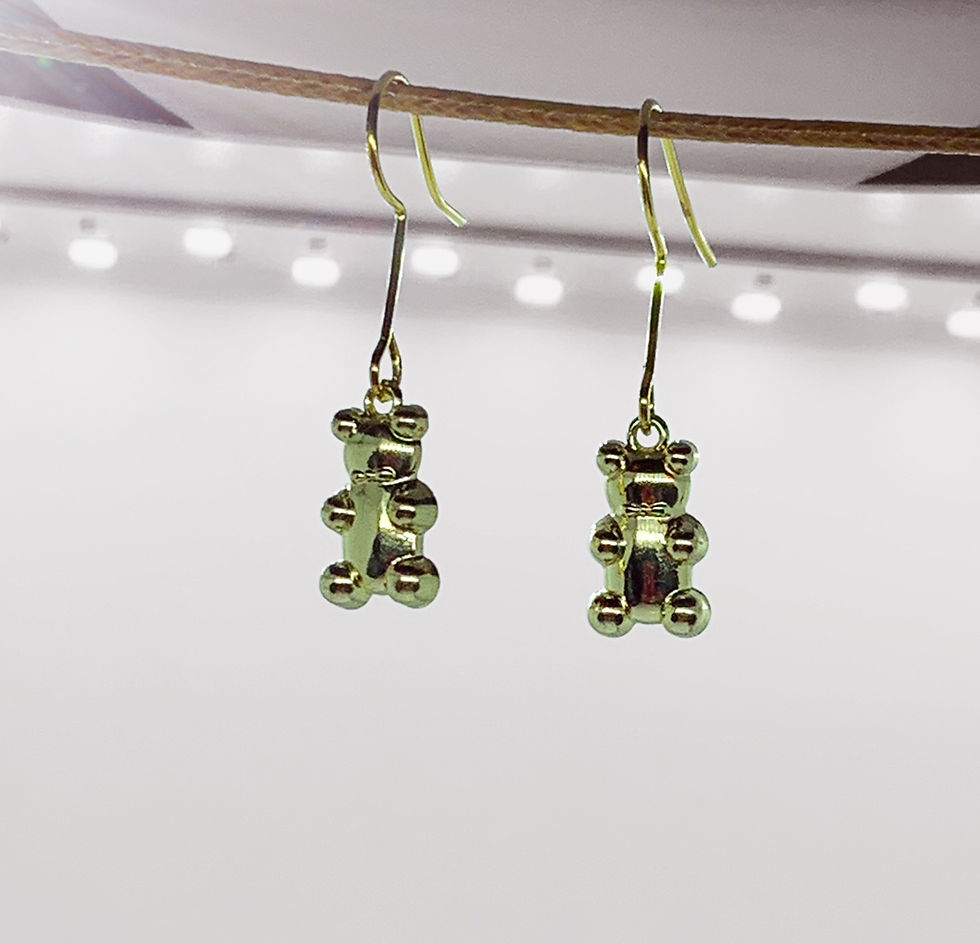 Miniaturbild: Little Gold Bear Earrings