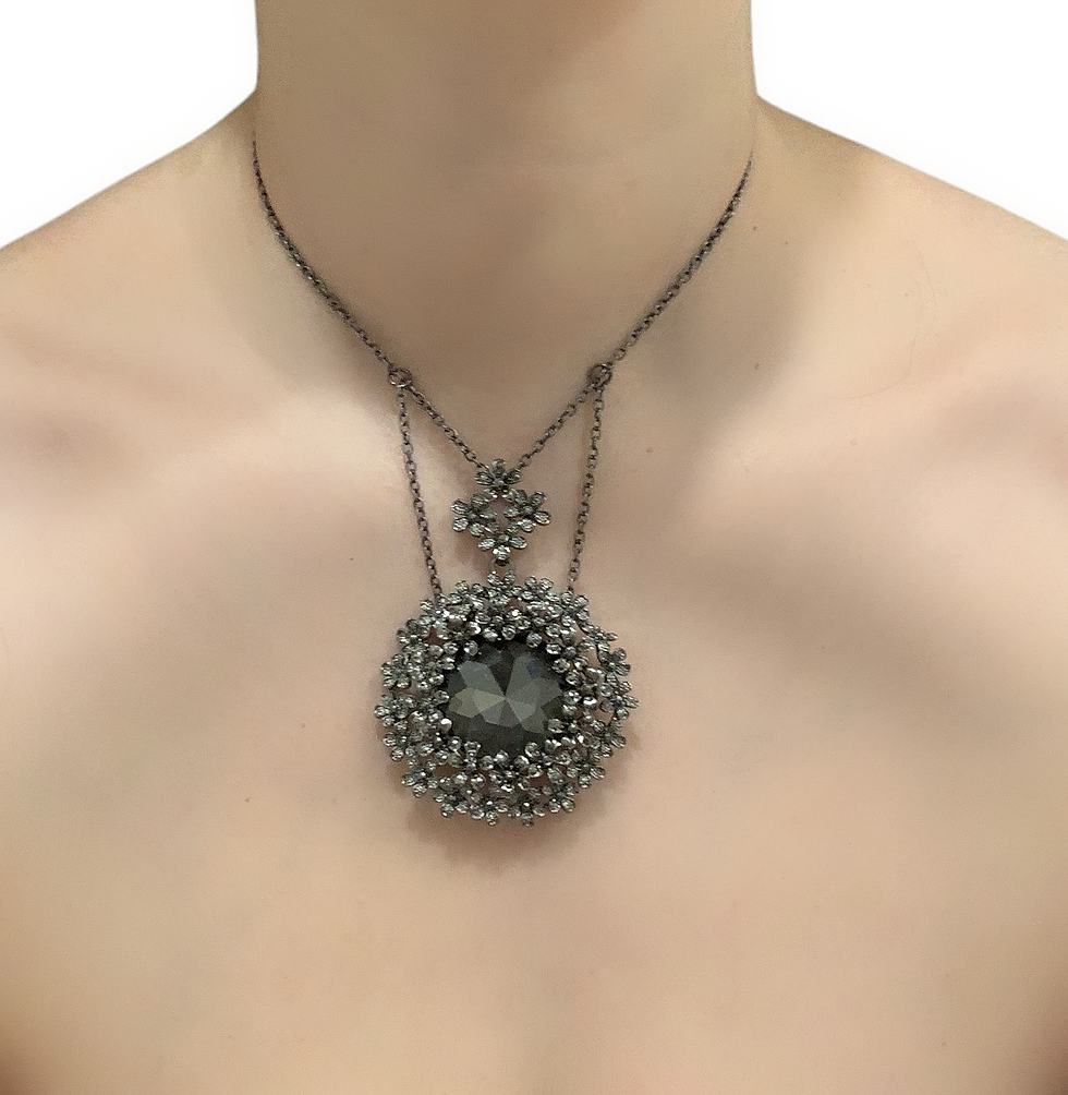 Miniature : Darkness Floral Pendant Choker