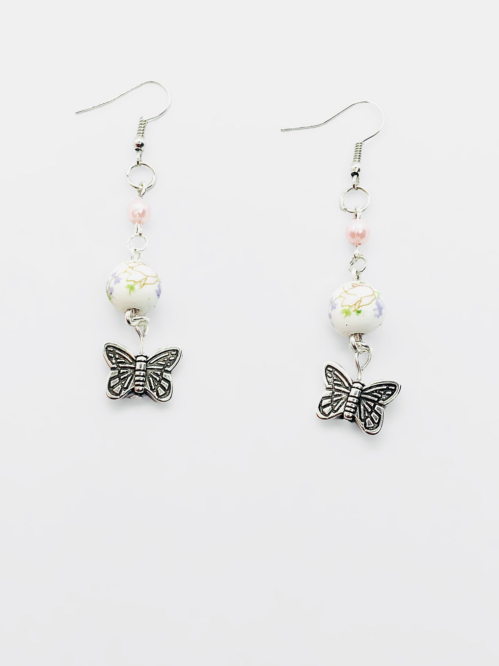 Miniatyrbild: Pink Pearl Floral Earrings