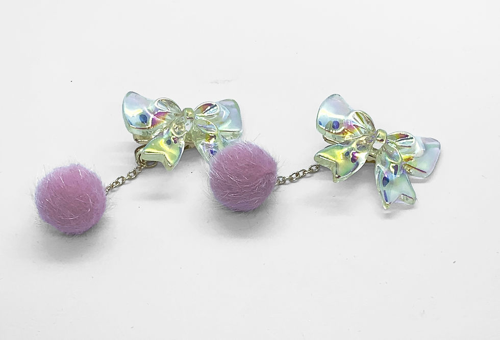 Miniatyrbild: Iridescent Bow Hair Clips