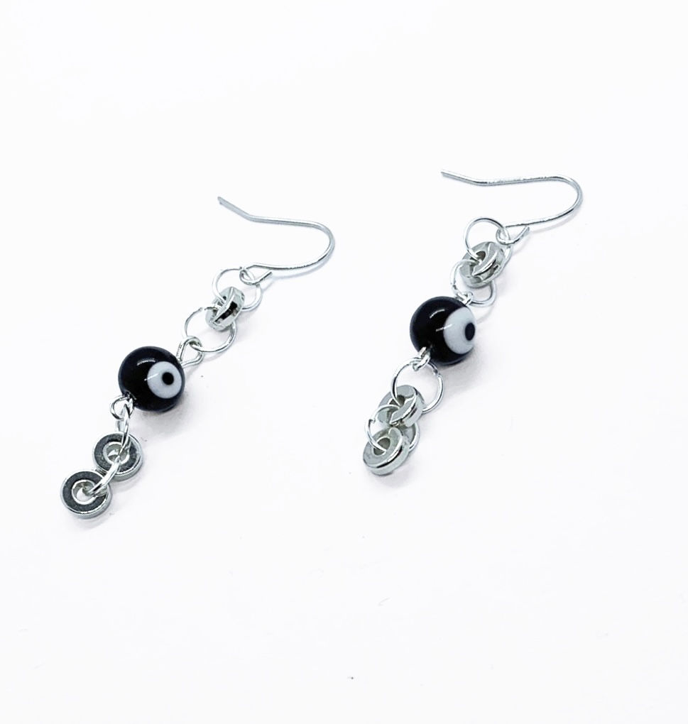 Miniaturbild: Evil Eye Beaded Earrings