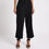 Thumbnail: FJK By Farah Kadhimi - Rania black merino wool trousers- front with shoes  close up look 