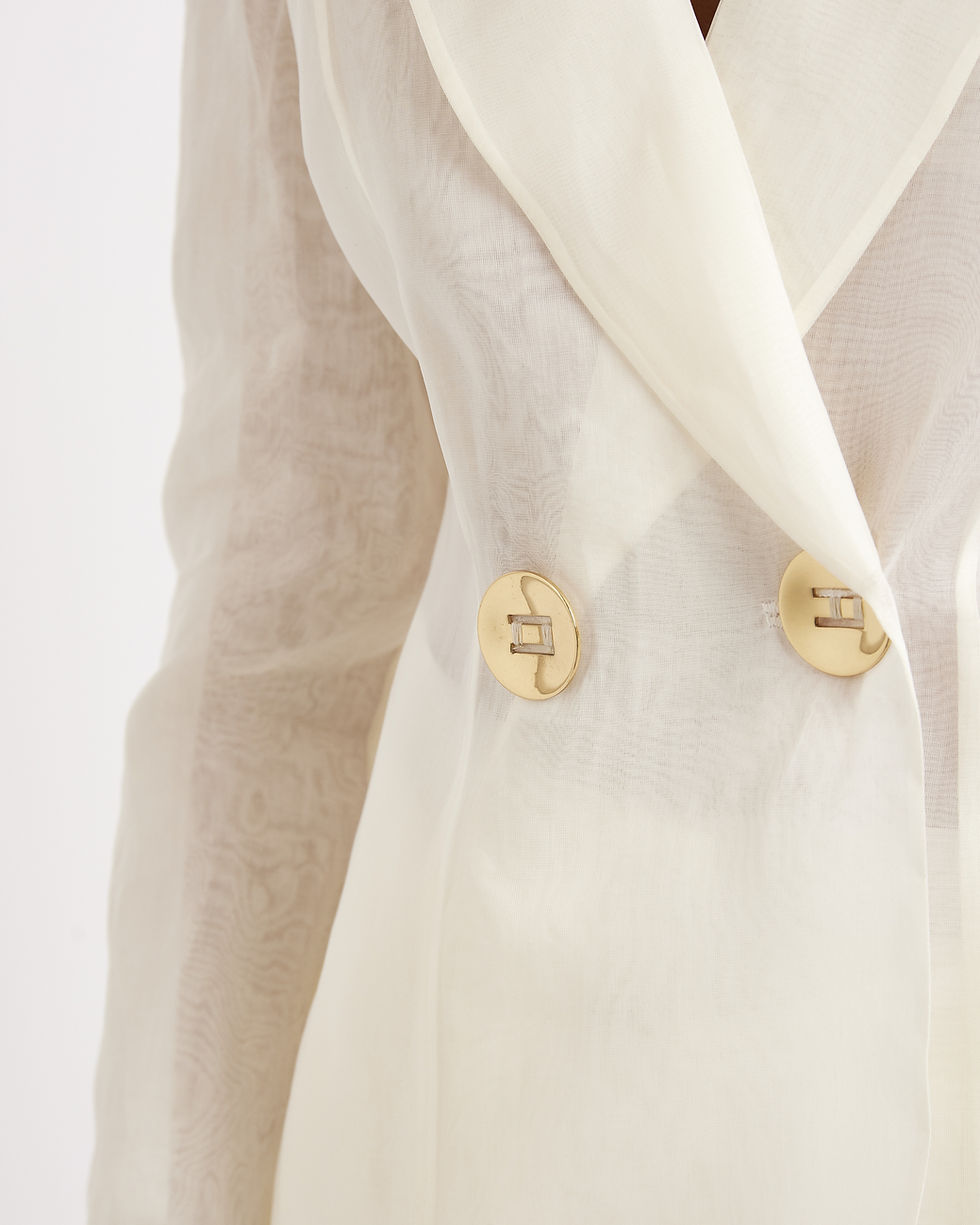 Thumbnail: FJK By Farah Kadhimi -venice 2 transparent jacket- golden buttons