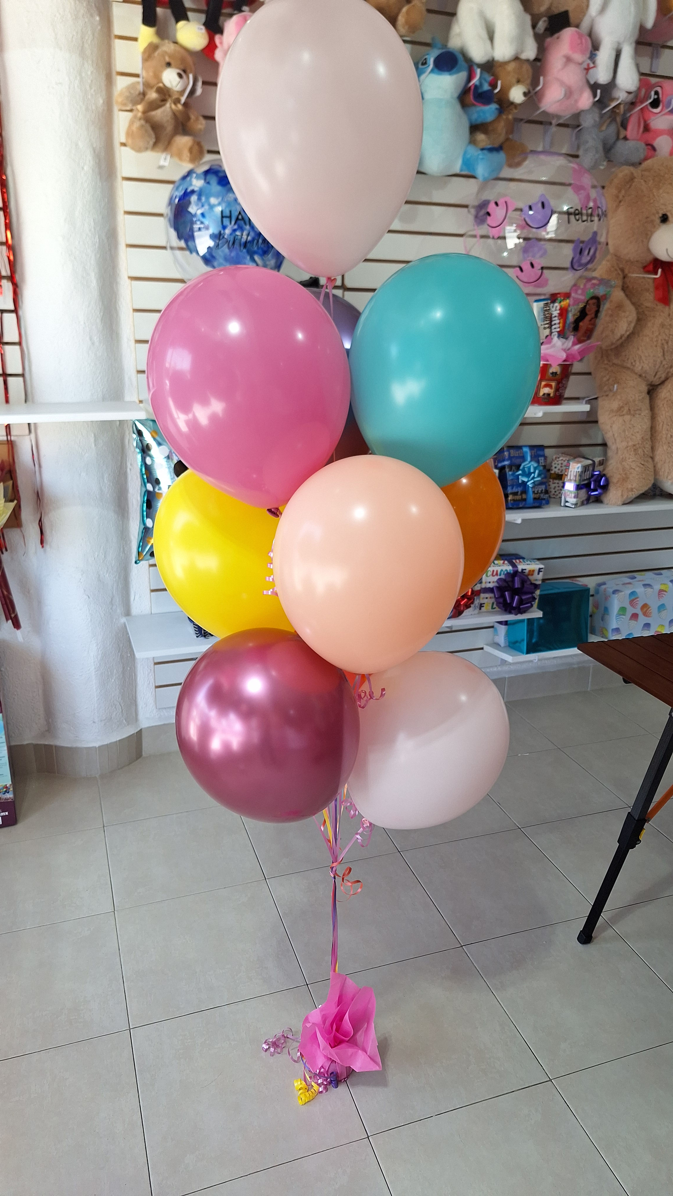10 Globos látex con helio