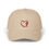 Thumbnail: Heart with Cross Embroidered Classic Dad Cap - Stylish Everyday Hat