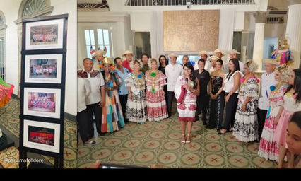 Lisbeth Batista de Adamovic, Directora de Panamá Folklore, relatando vivencias del intercambio cultural en Egipto.