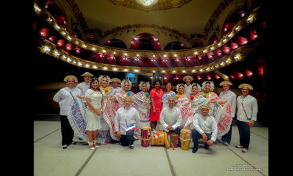 Presentación de la Agrupación Panamá Folklore en el Teatro Sayed Darwish, Ópera de Alejandría, Egipto.