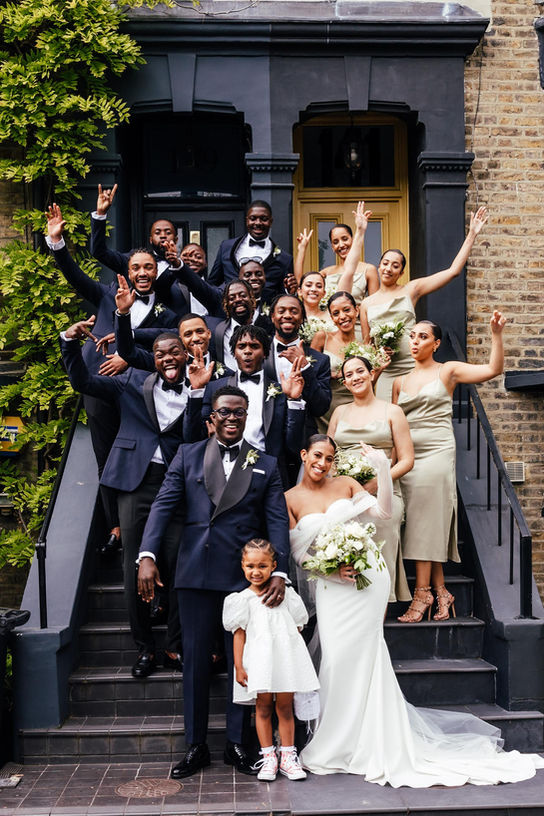 Monochrome wedding, Dalston September 2021