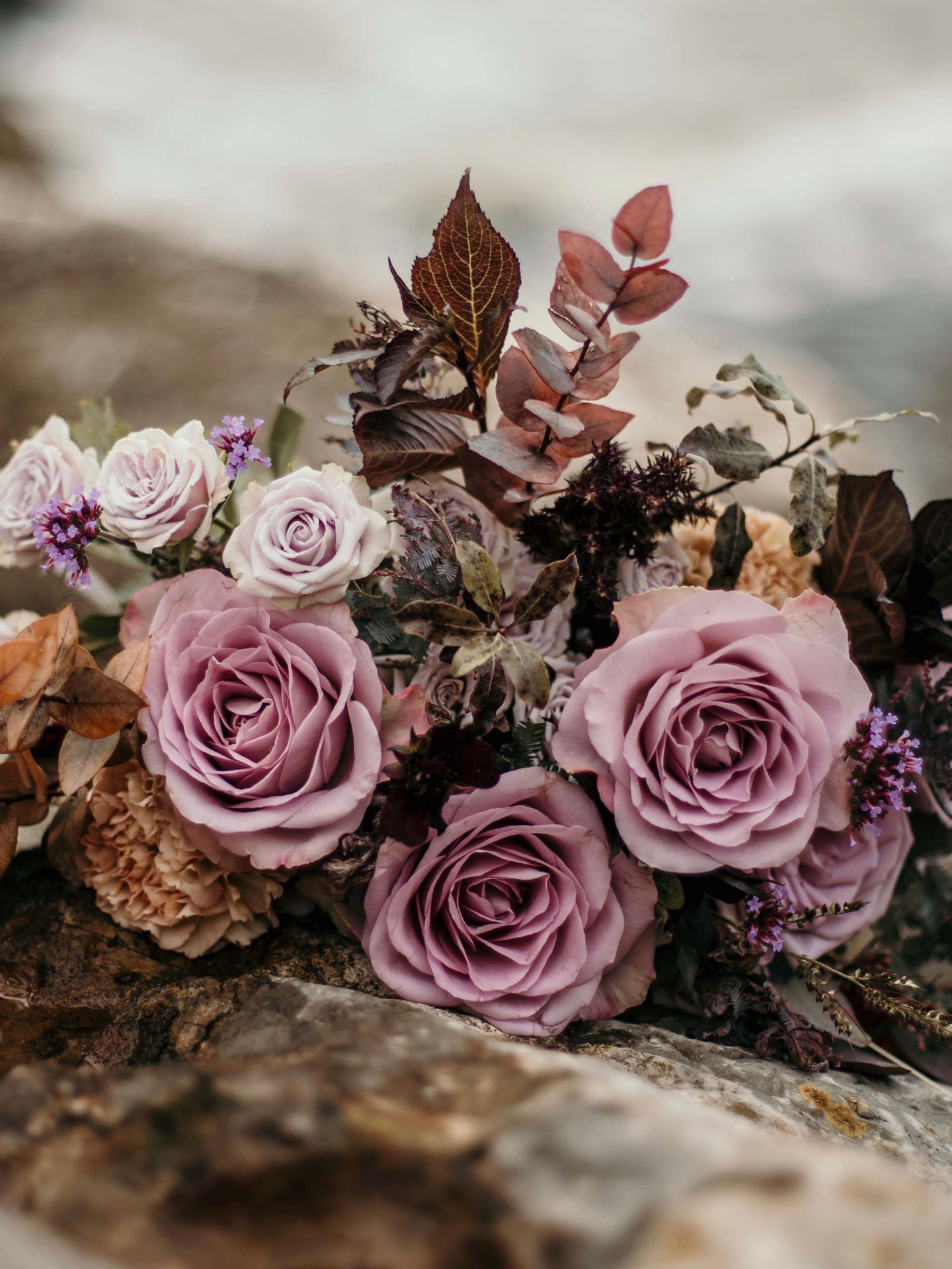Autumnal beach wedding, Kent