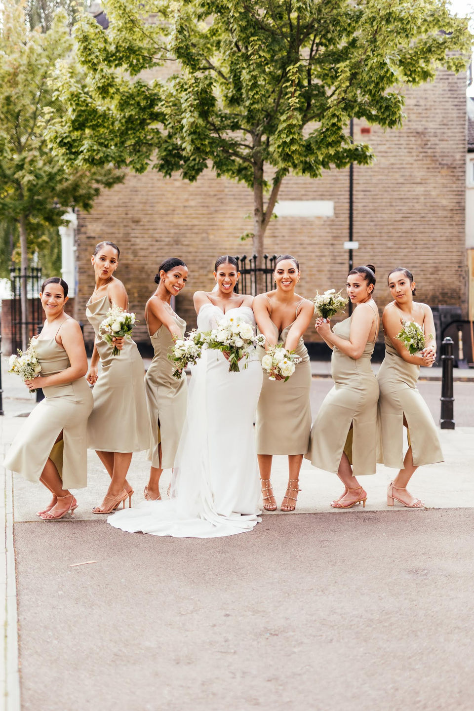 Modern Bridal party, Dalston. 