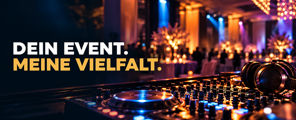 DJ-Atmosphäre mit Eventtechnik und Lichtern.png