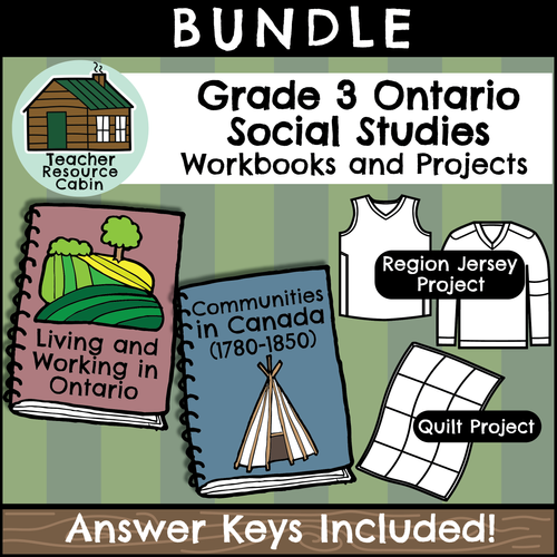 Grade 3 Ontario Social Studies Workbook Bundle TeacherResourceCabin