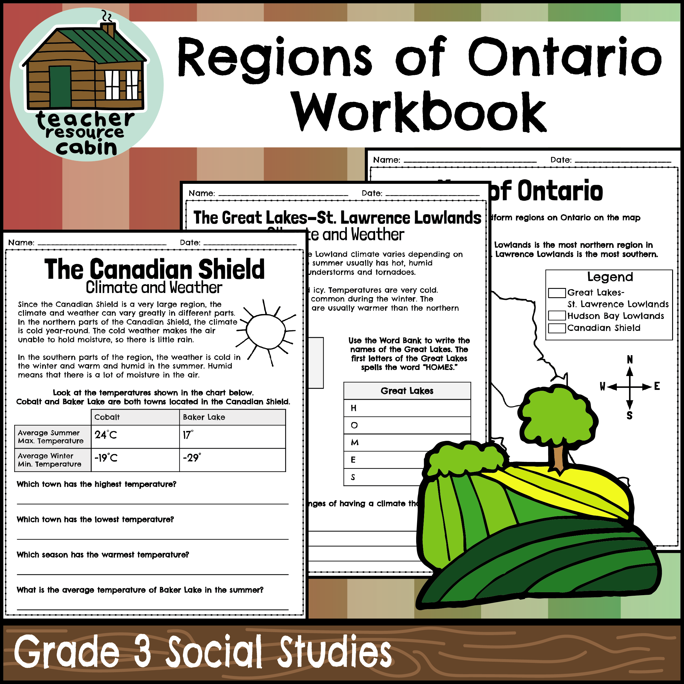 Living and Working in Ontario Regions Workbook (Grade 3 ...