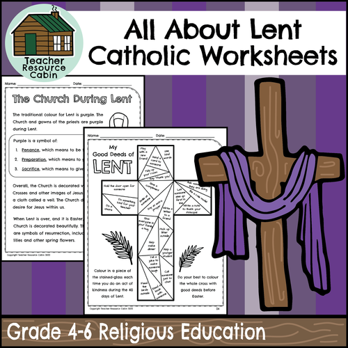 Lent Catholic Activities (Grade 46 Religious Education
