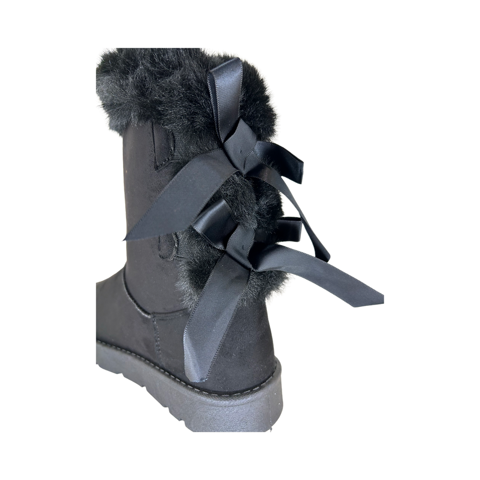 Thumbnail: Ladies Black Ribbon Boot