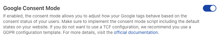Google Consent Mode in UserCentrics