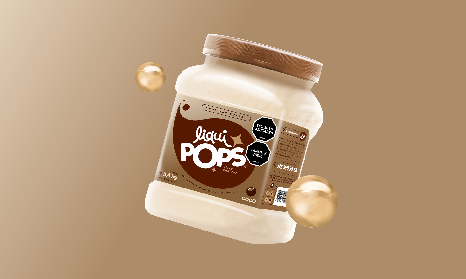 Liquipops x 3,400 gramos  |  Coco🥥