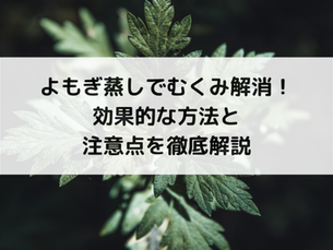 よもぎ蒸しでむくみ解消！効果的な方法と注意点を徹底解説
