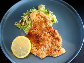 Schnitzel mit Rosenkohl