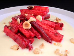 Rote Bete und Karotten mit Schafskäse-Crème
