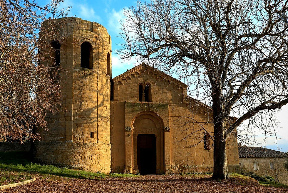 The Pieve di Corsignano Church still standing from the 7th century!
