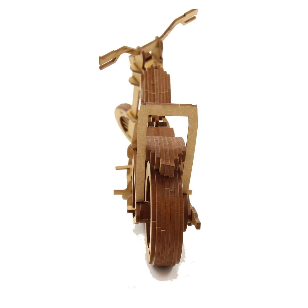 Küçük resim: Chopper Ahşap Maket 89 Parça 3D MDF Motosiklet Modeli