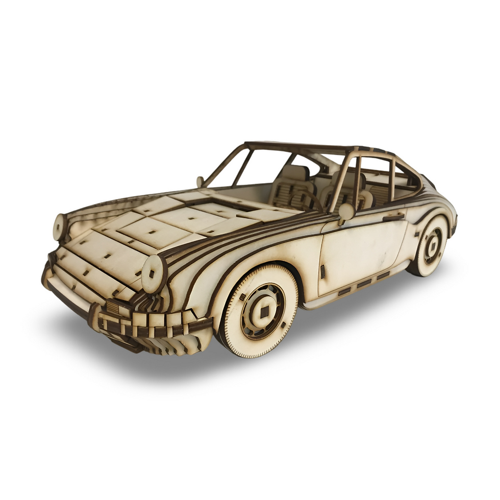 Küçük resim: 3D Ahşap Araba Maketi Porsche 911 (BJ '64) Klasik Model - 154 Parça