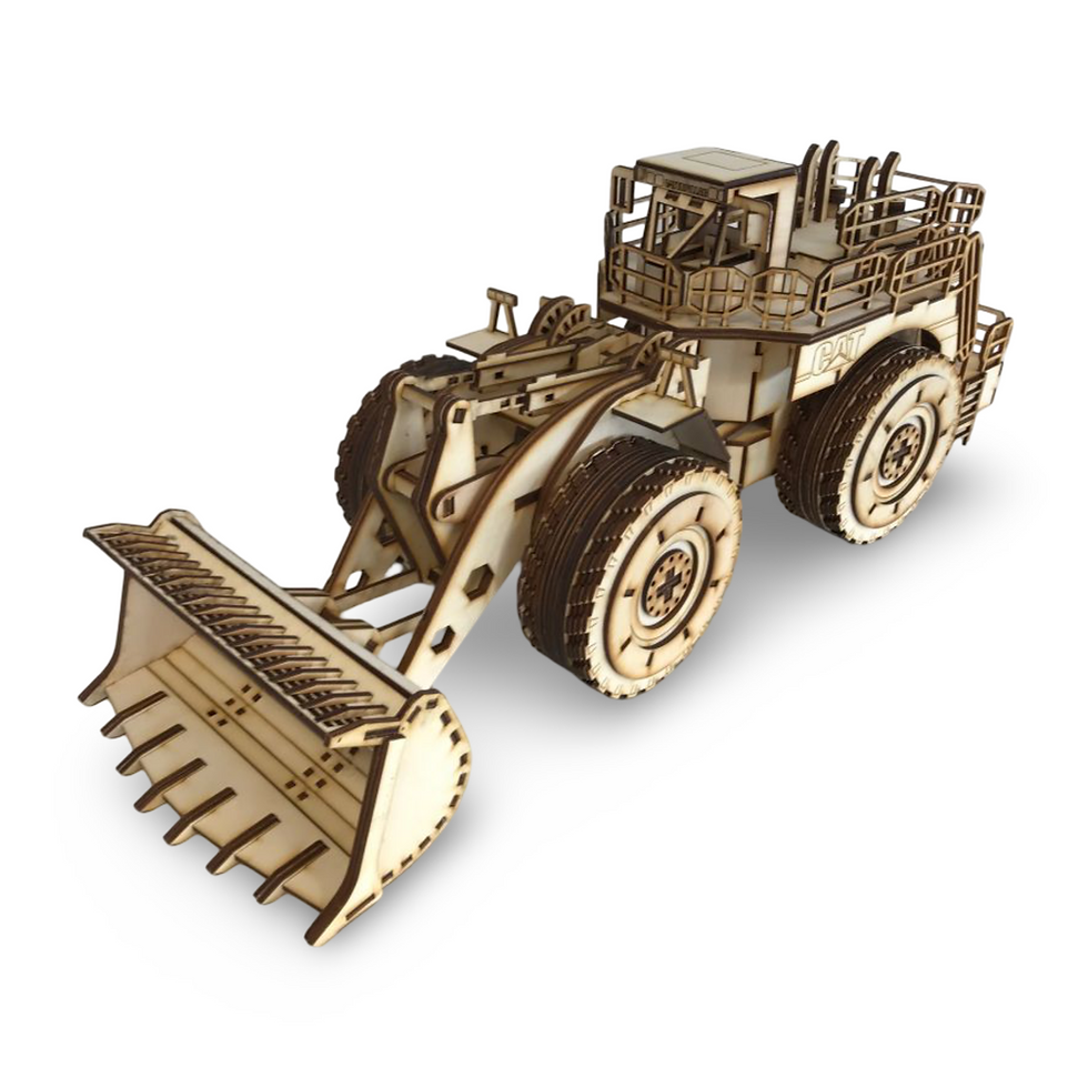Küçük resim: Ahşap CAT 994 Kepçe Maketi - 340 Parça MDF Lazer Kesim Dev Model - 3D Puzzle Mak