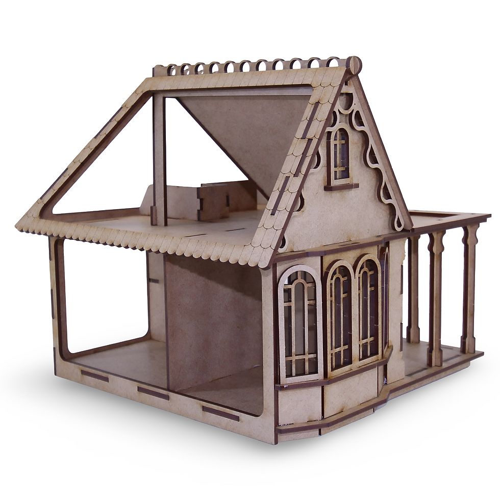 Küçük resim: Anna Dickinson Doll House Ahşap Oyuncak Ev Maketi -  Ahşap Doll House