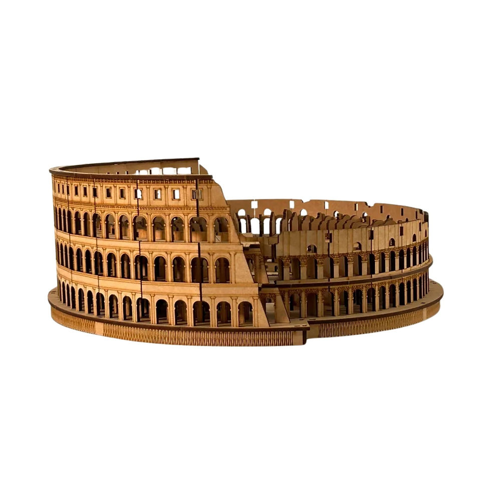 Küçük resim: Roma Kolezyumu Minyatür Ahşap Maket | 3D Puzzle DIY Kendin Yap | 458 Parça Hobi