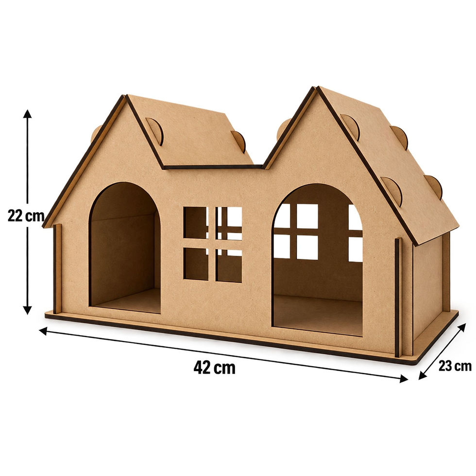 Ahşap hamster evi 10 parça MDF hamster yuvası